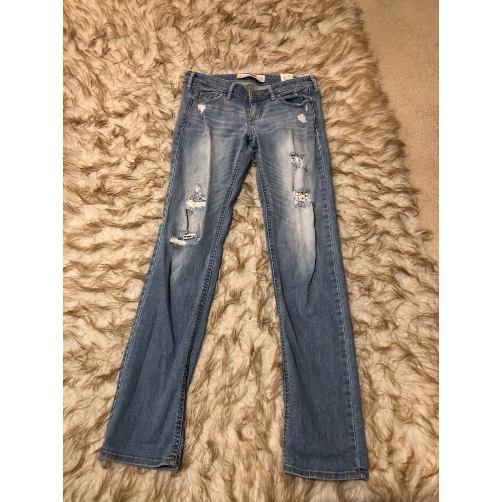 Hollister distressed skinny jeans size 1
